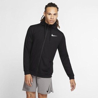 Hanorace Nike Dri-FIT Full-Zip Training Barbati Negrii Albi | WKBE-01748